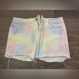 Aqua Cream Denim Shorts